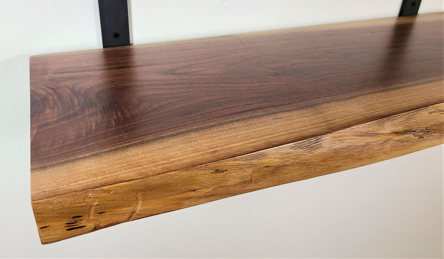 walnut floating shelf, floating shelves in kitchen