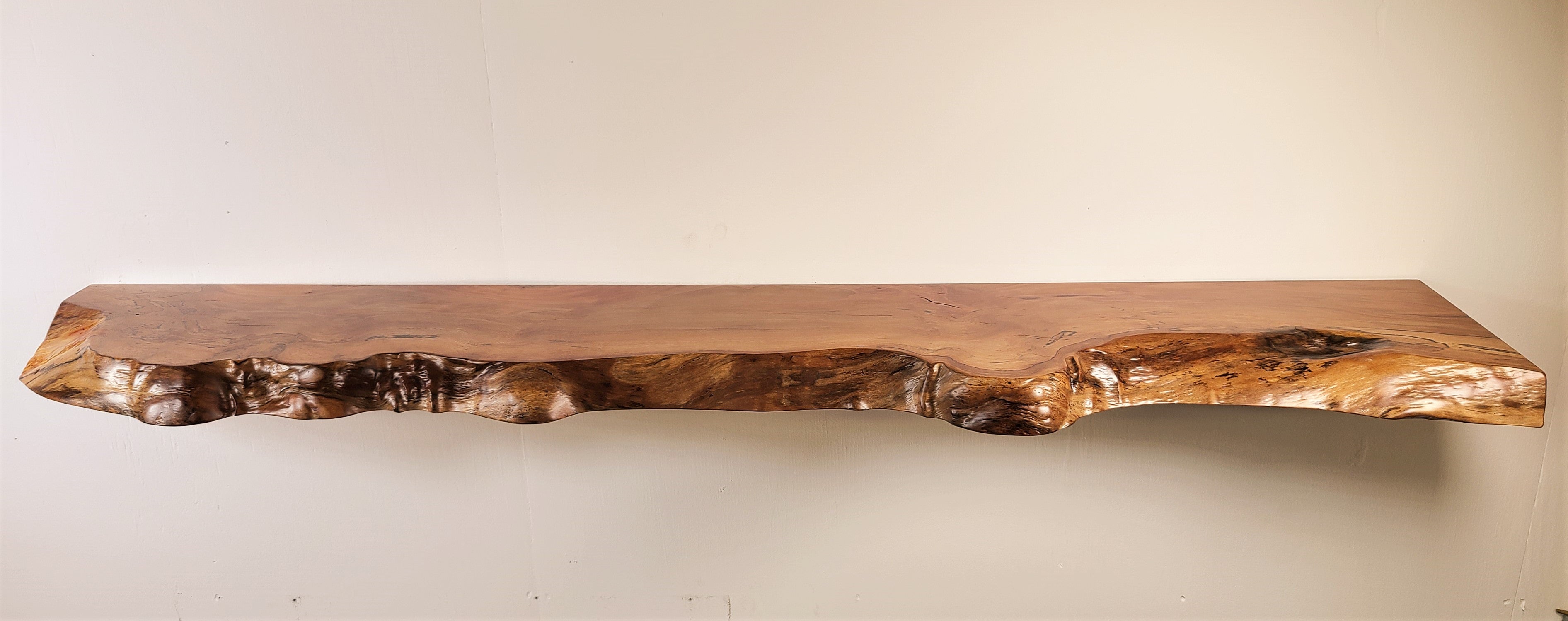 SYCAMORE LIVE-EDGE FLOATING SHELVES  /  BRACKET INCLUDED