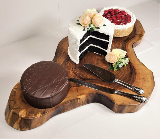 wood cake stand unique size and shape from zimboards