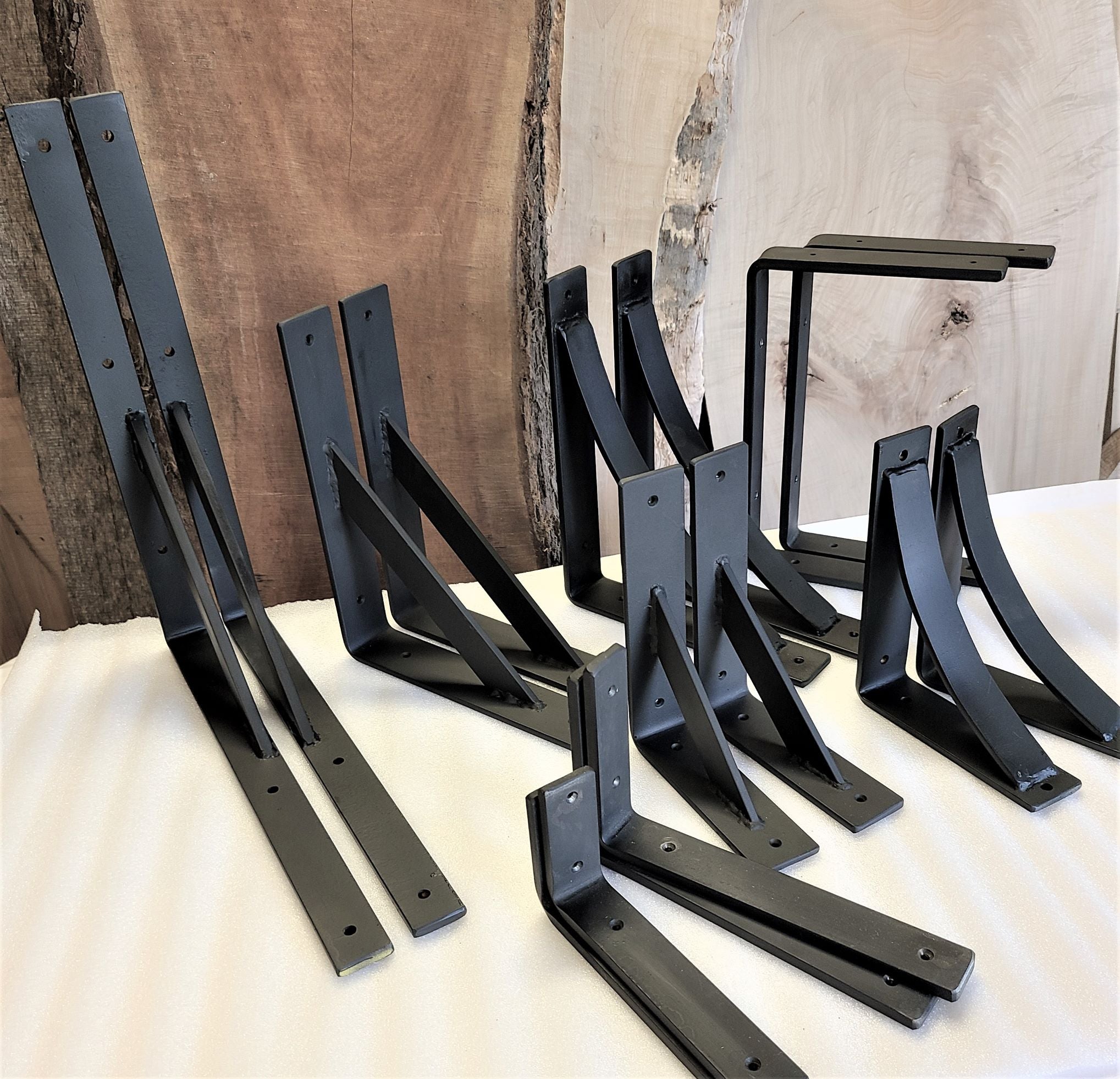 Steel Shelf Brackets for wood shelving, bathroom shelving, kitchen shelving