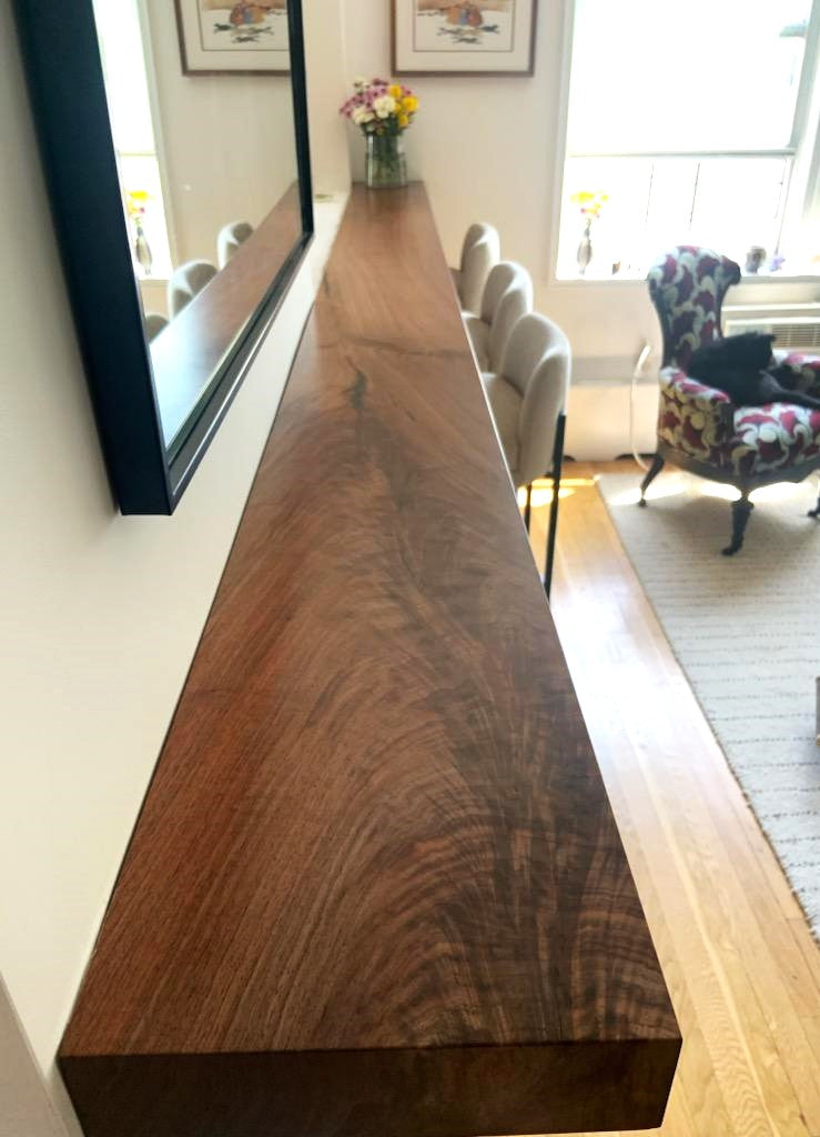Walnut Floating Shelves