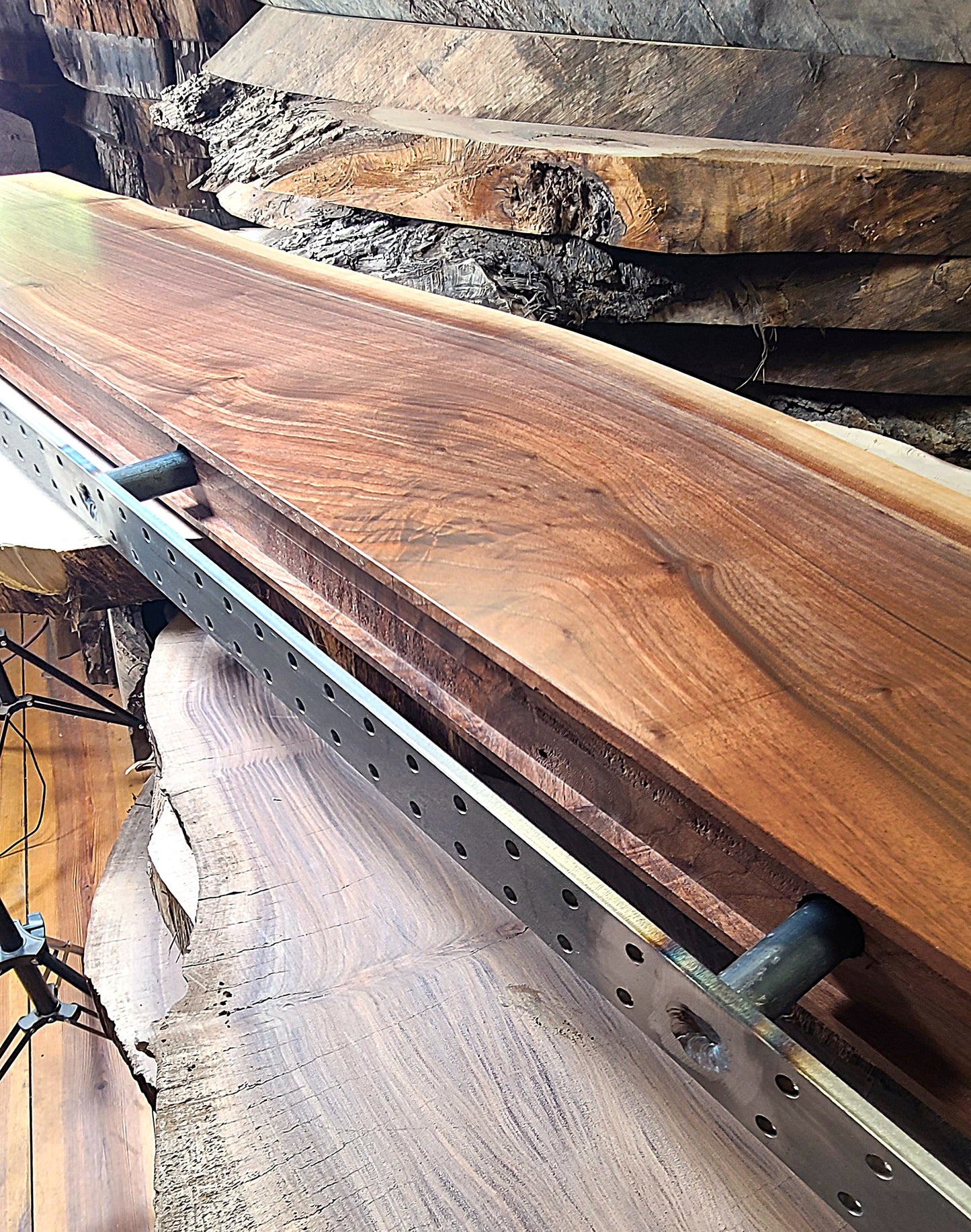 Walnut Floating Shelves
