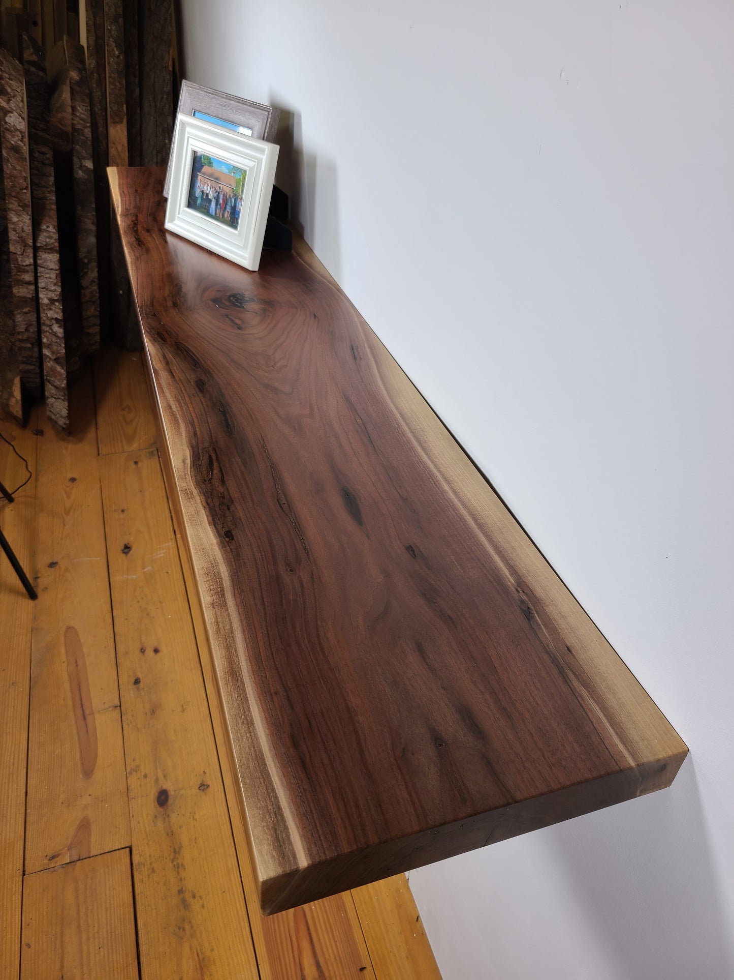 Walnut Floating Shelves