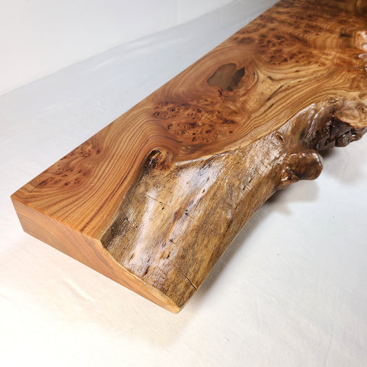 BURLY EDGE ELM FLOATING SHELVES