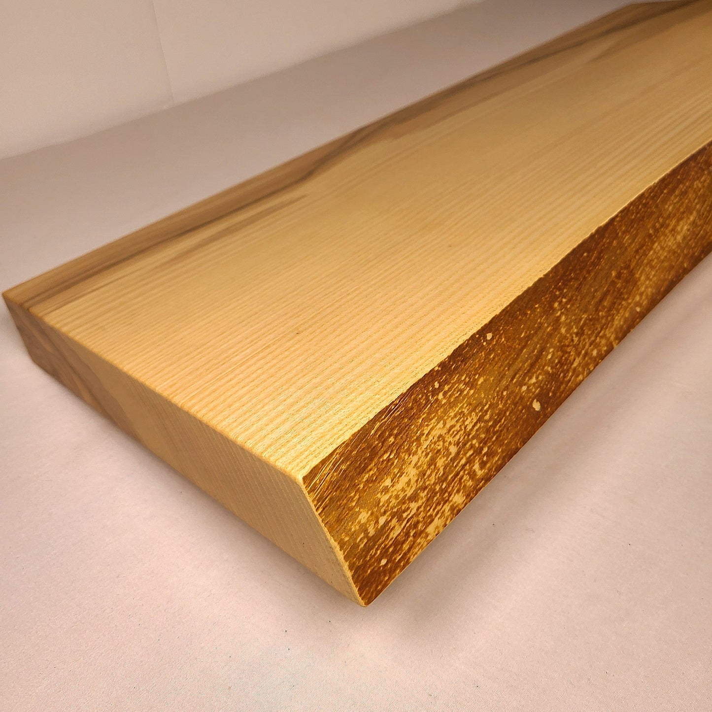 LIVE-EDGE ASH FLOATING SHELVES