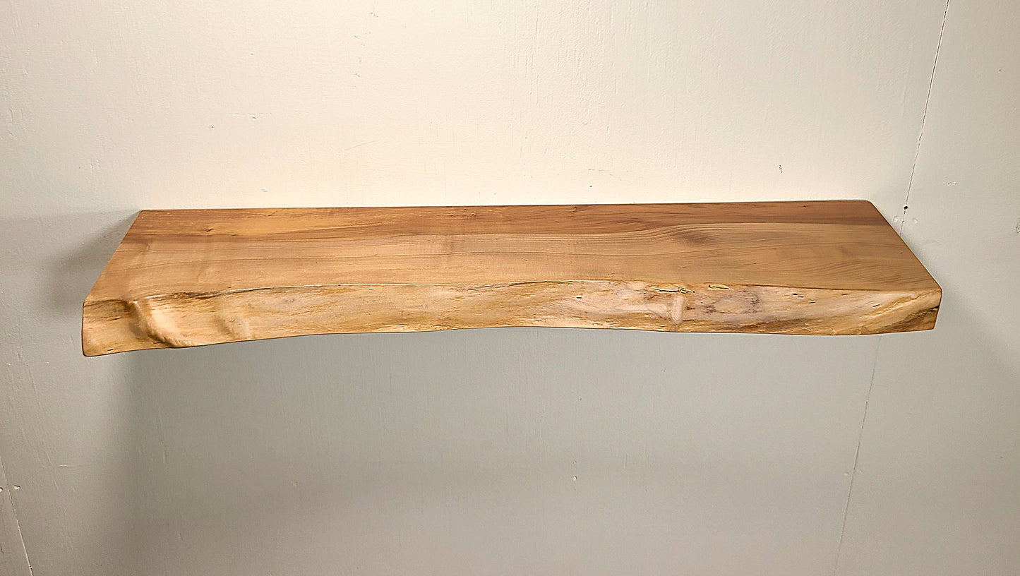 LIVE EDGE SUGAR MAPLE FLOATING SHELVES