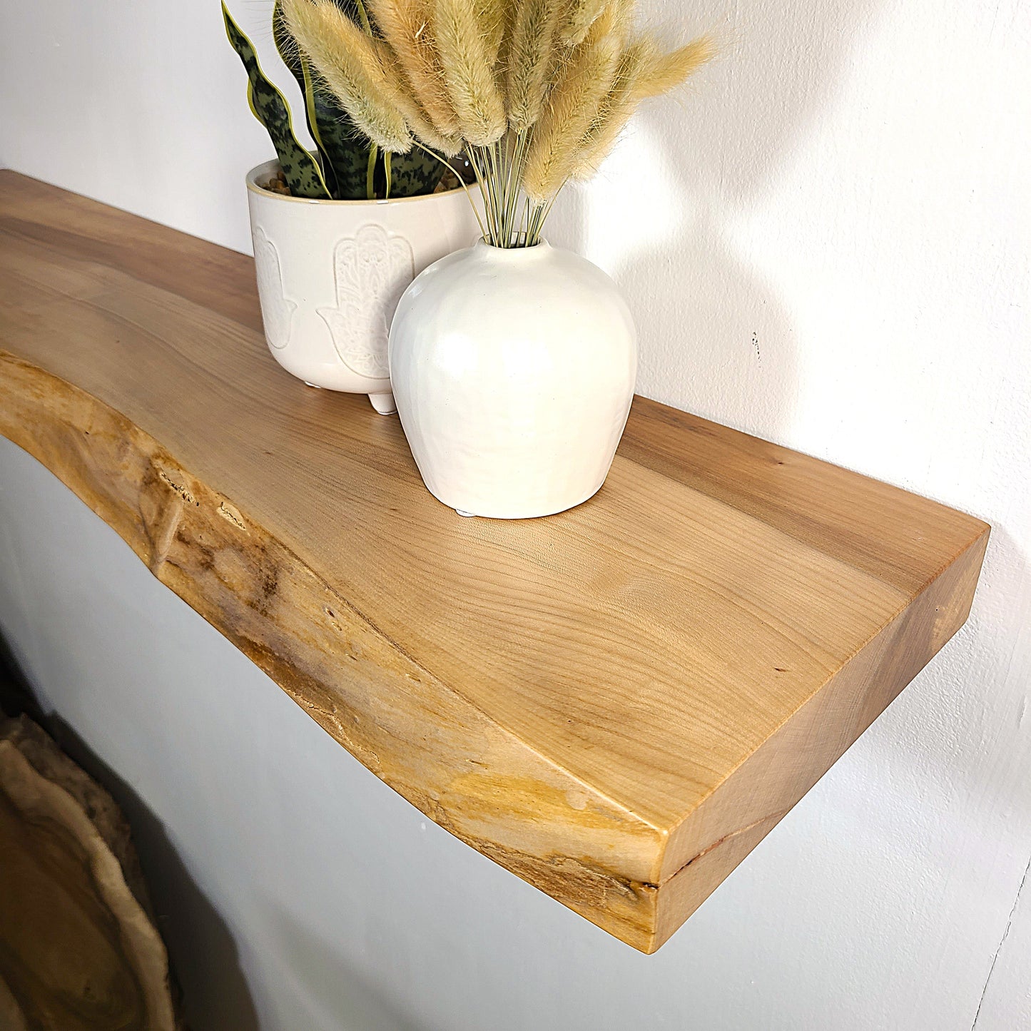 LIVE EDGE SUGAR MAPLE FLOATING SHELVES