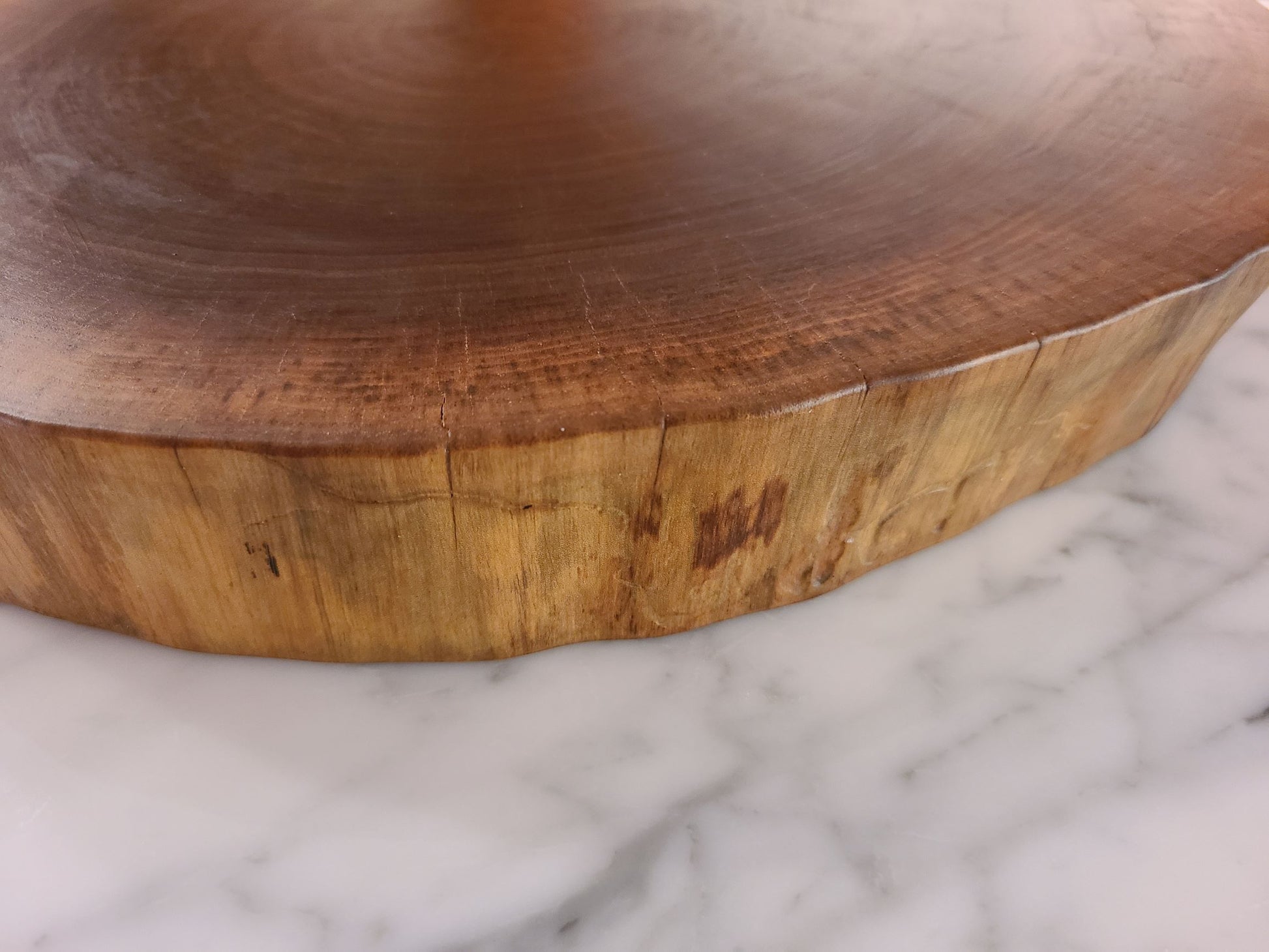 round cutting board black walnut