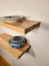 Ash Flat-Edge Floating Shelves / 2"+ thick single-plank