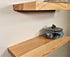 Ash Flat-Edge Floating Shelves / 2"+ thick single-plank