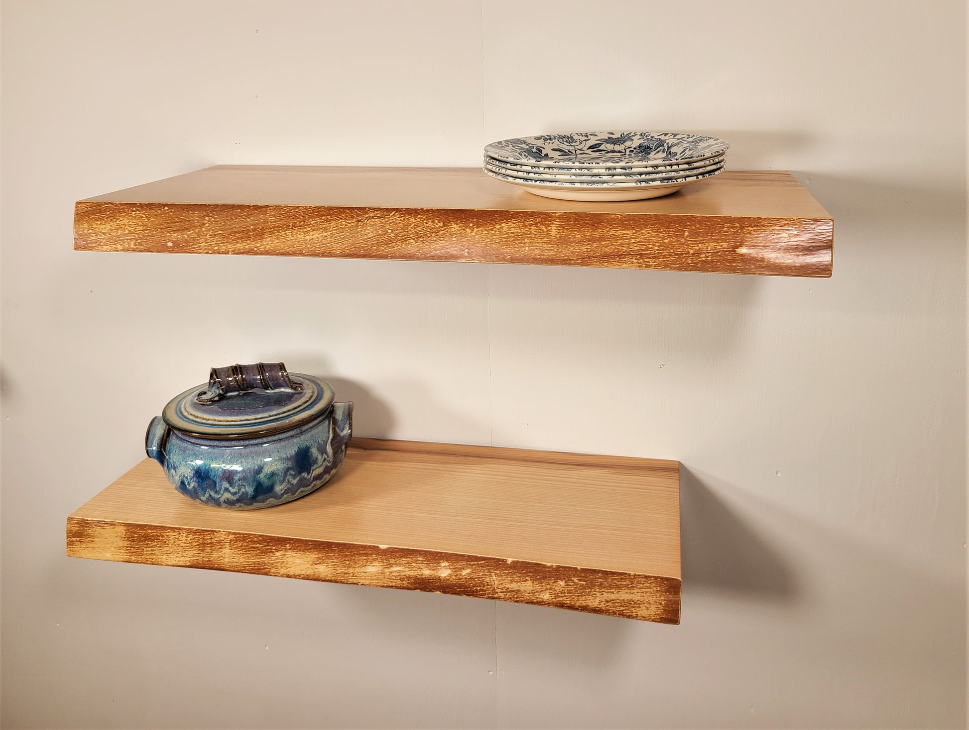 Rustic Floating Shelves, kitchen shelves