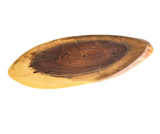 Large oval wood charcuterie board. Live edge charcuterie board made of walnut wood.   Made in USA 