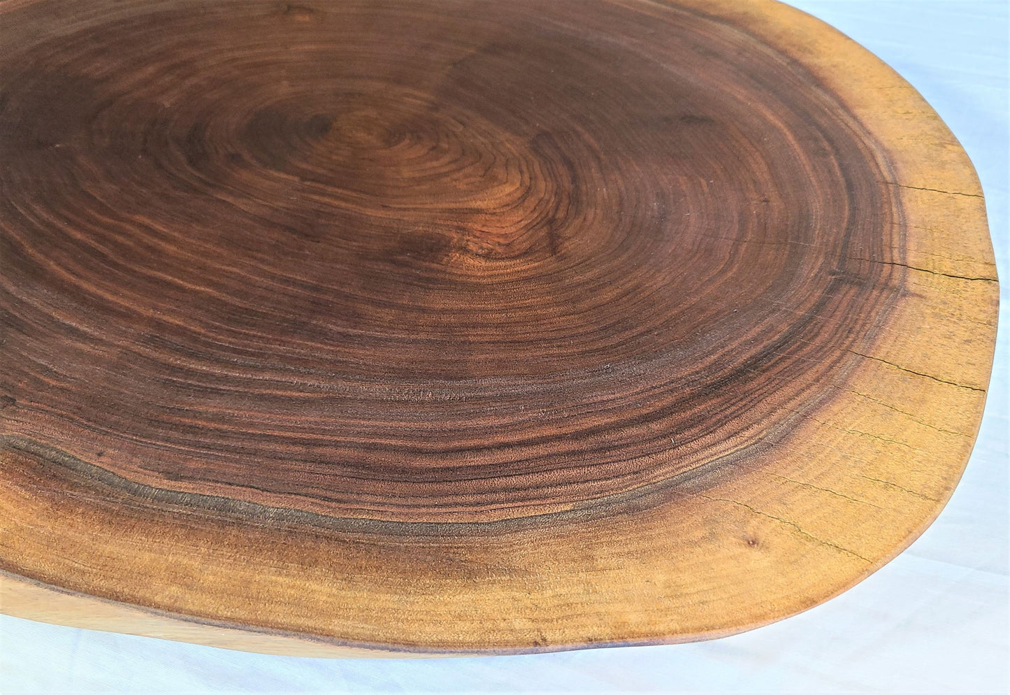 live edge charcuterie board made of walnut