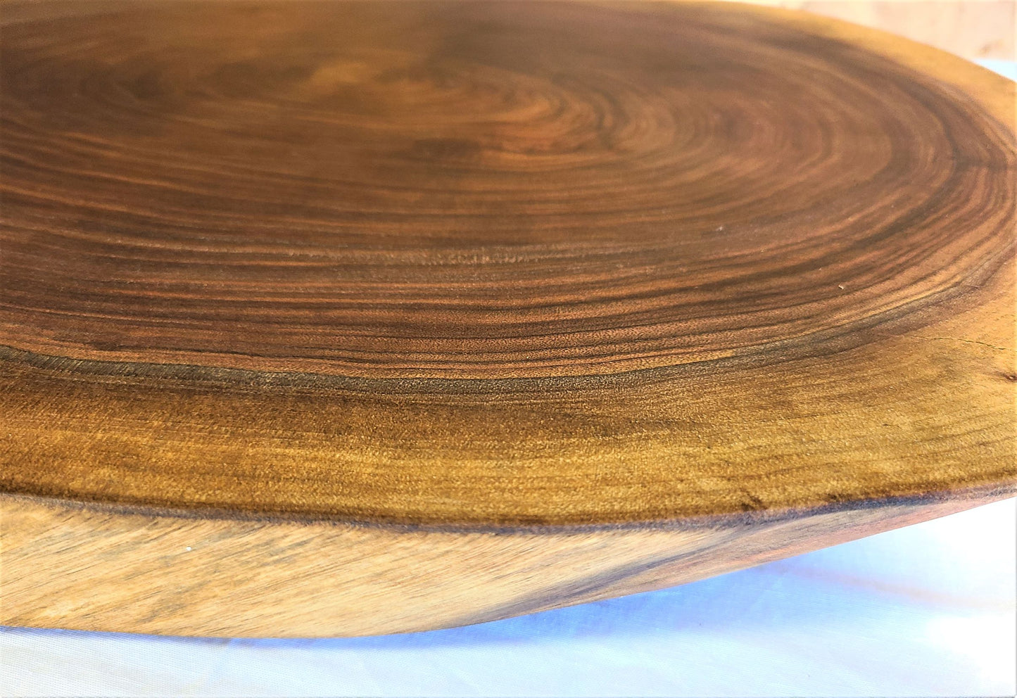 live edge round charcuterie board