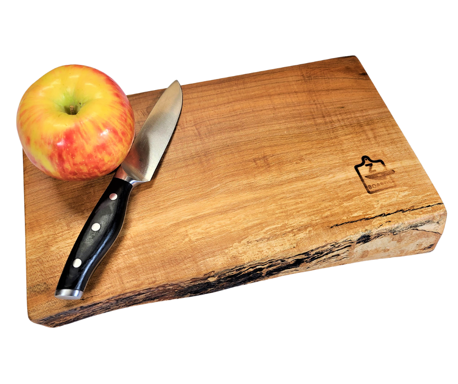 classic maple cutting board made from a single solid thick board.  made in USA by zimboards