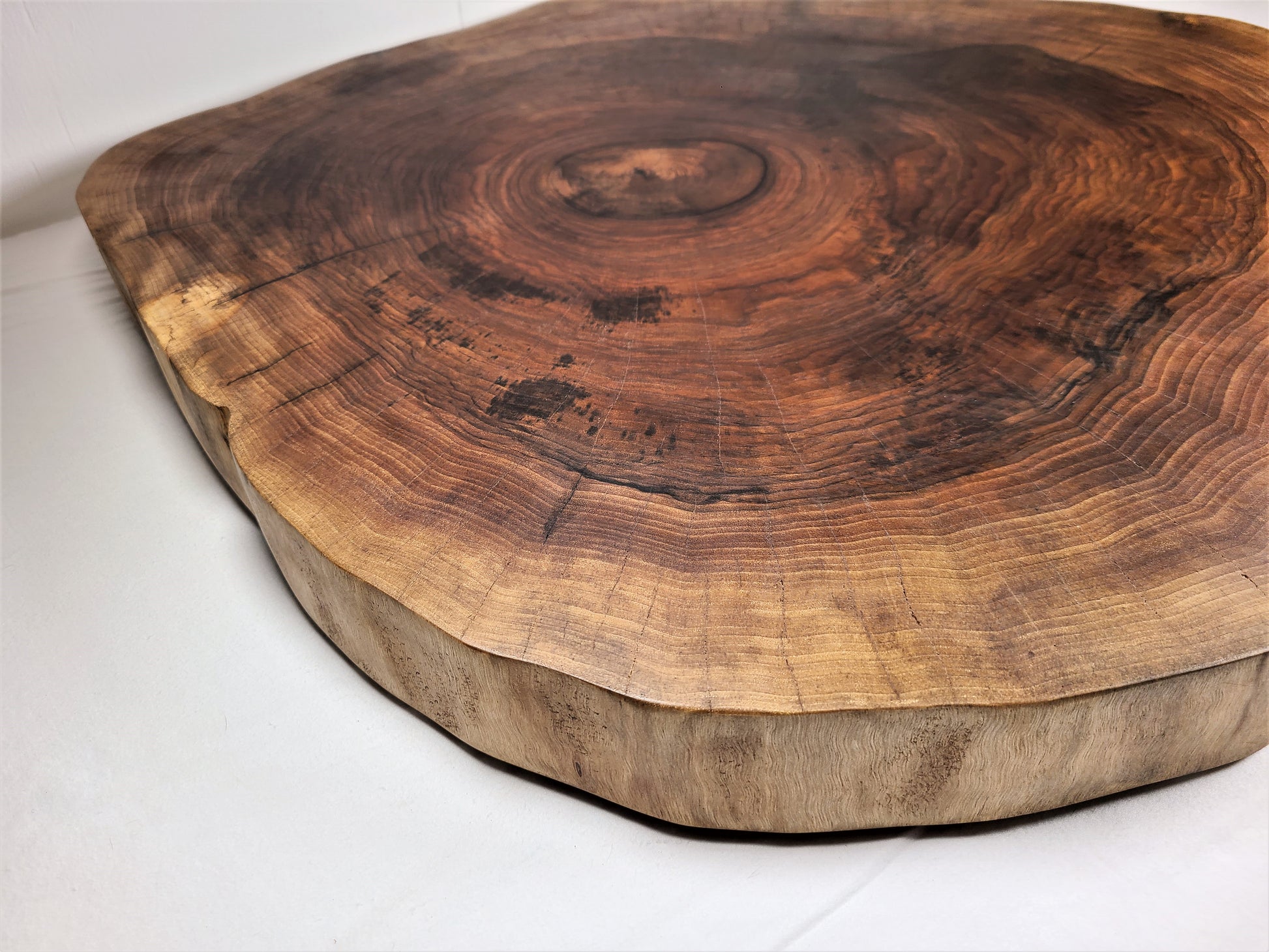 thick live edge large walnut charcuterie board