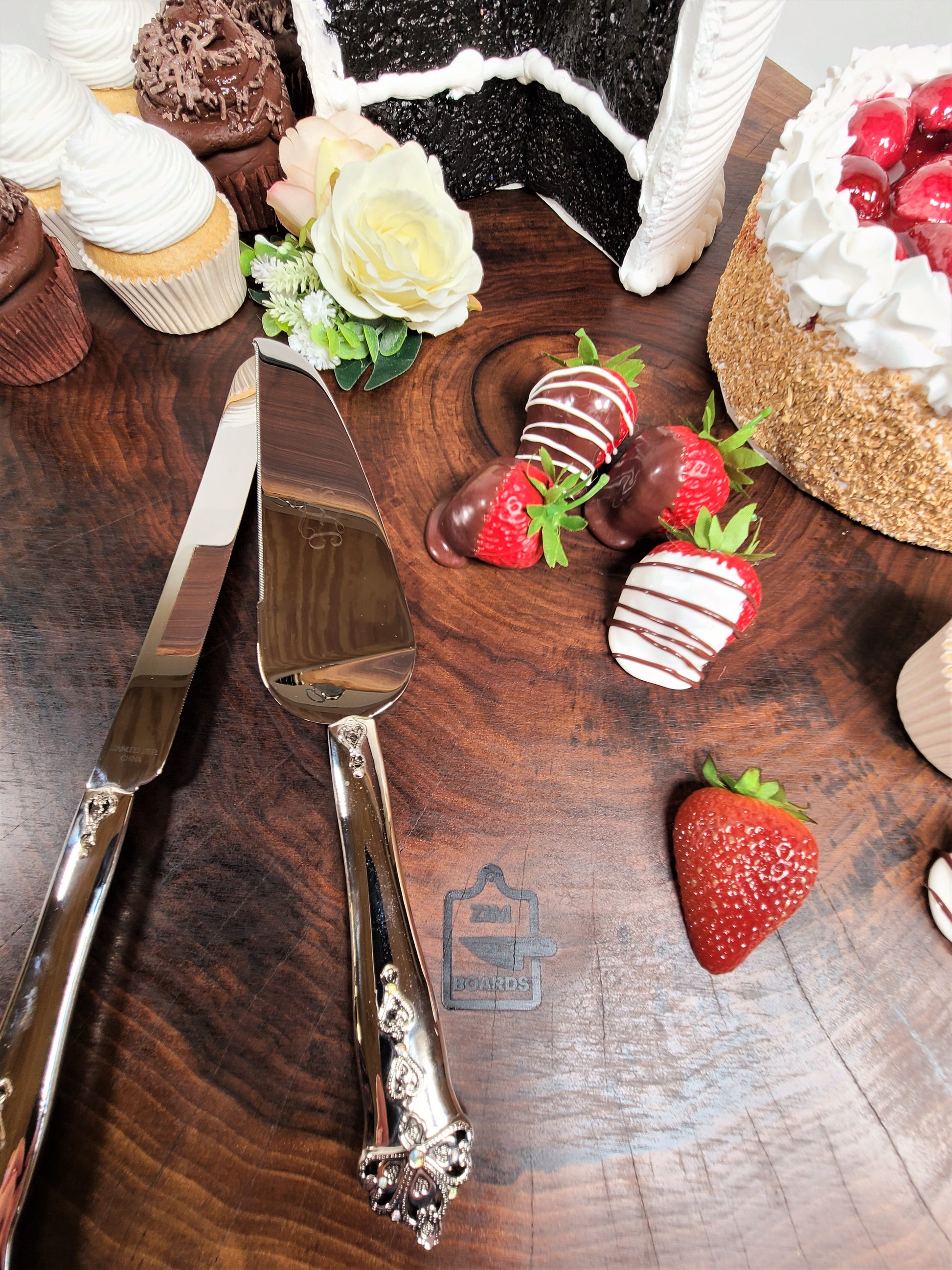 large wood cake stand made by zimboards