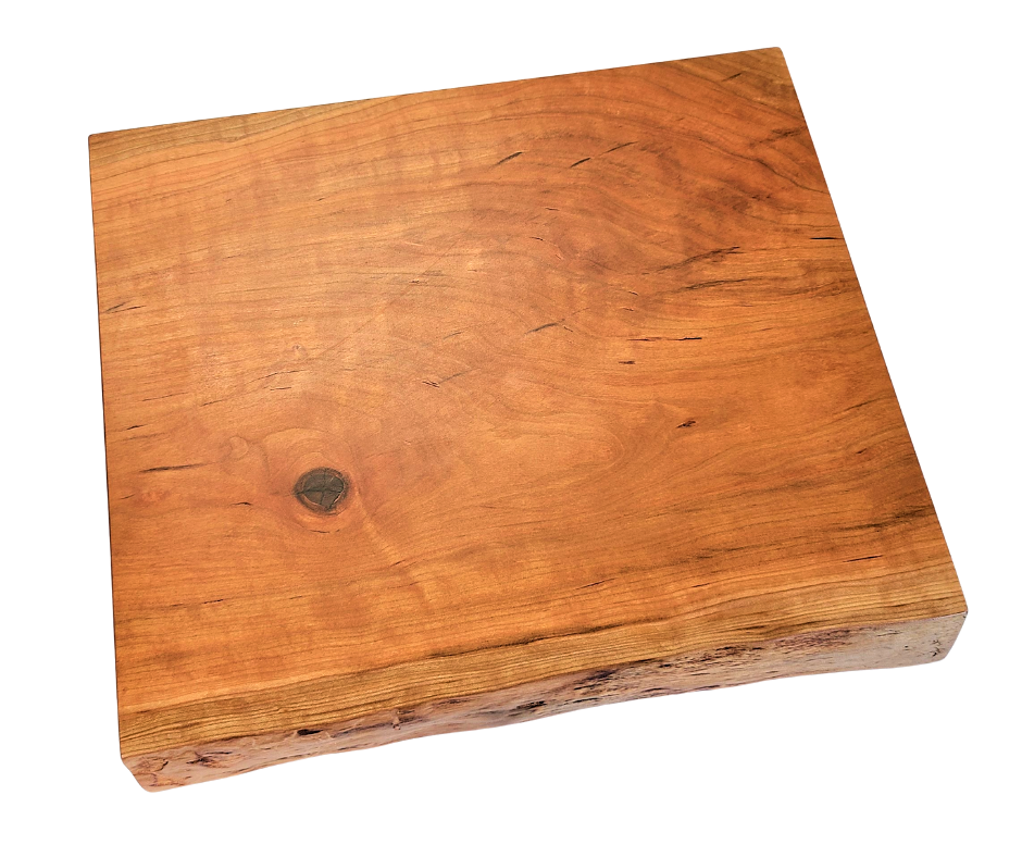 Thick high end cutting board made of solid cherry.  Reversible.  makes a beautiful gift.  Made in USA by Zimboards.