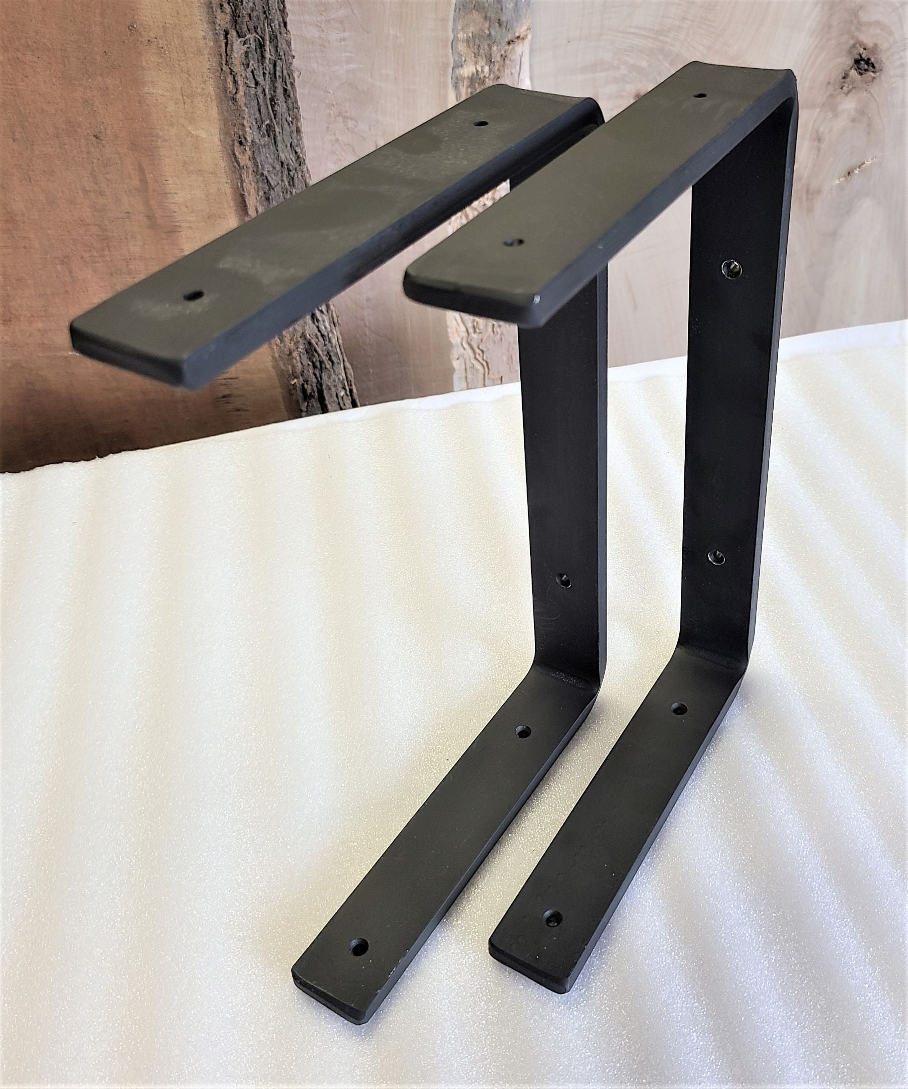 Heavy Duty Steel Double Shelf Brackets for wood shelves