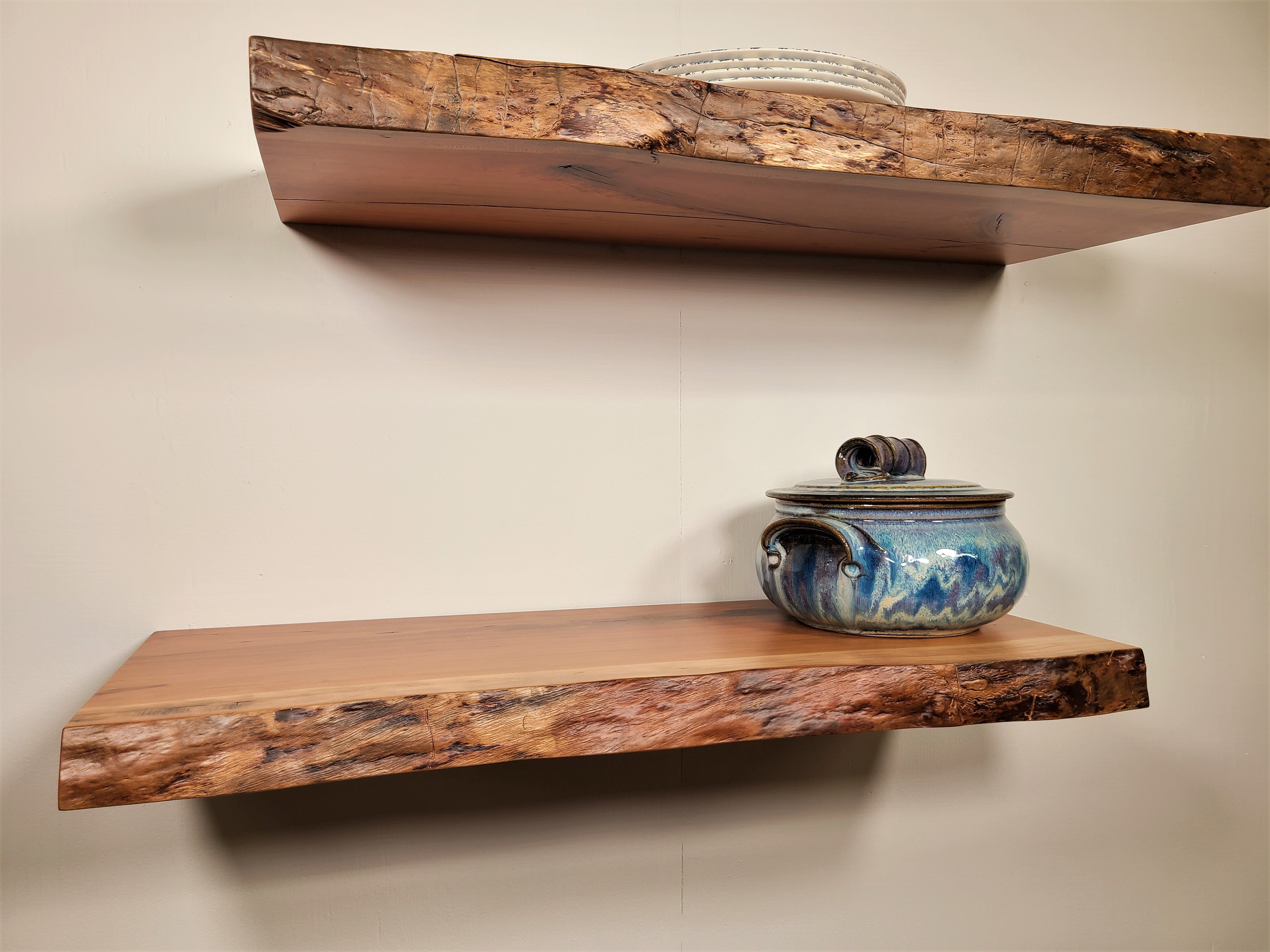 Cherry floating shelf, bathroom shelf, kitchen shelf