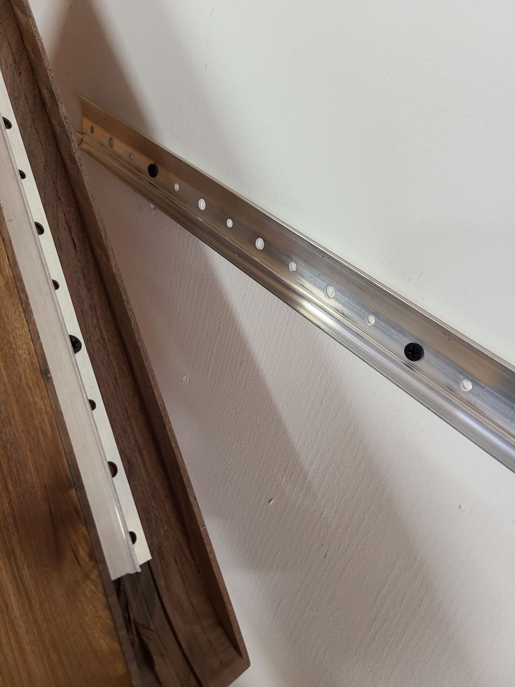 picture of a cleat mount that can be used for floating shelves available from Zimboards.