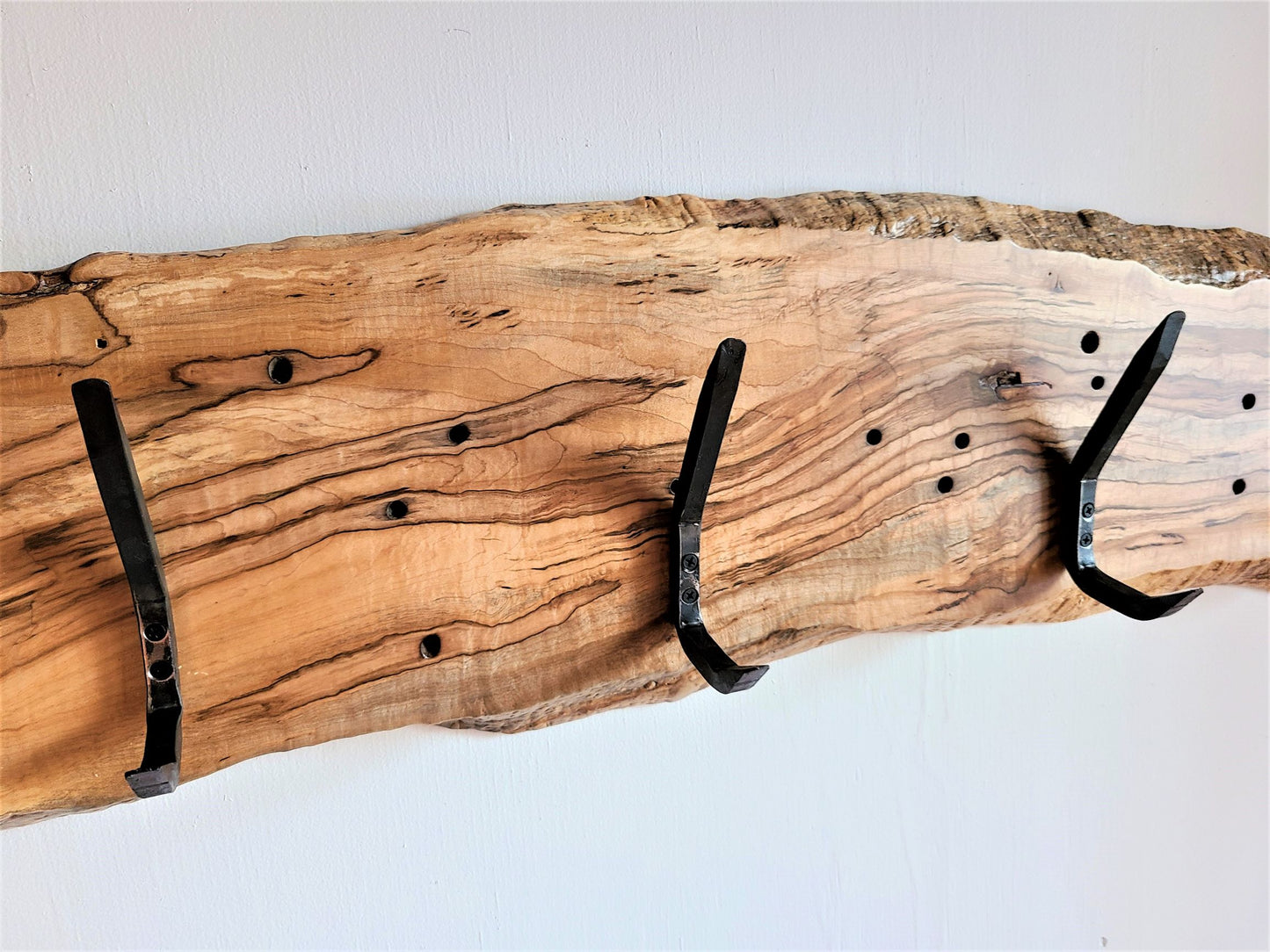 sugar maple live edge hook board