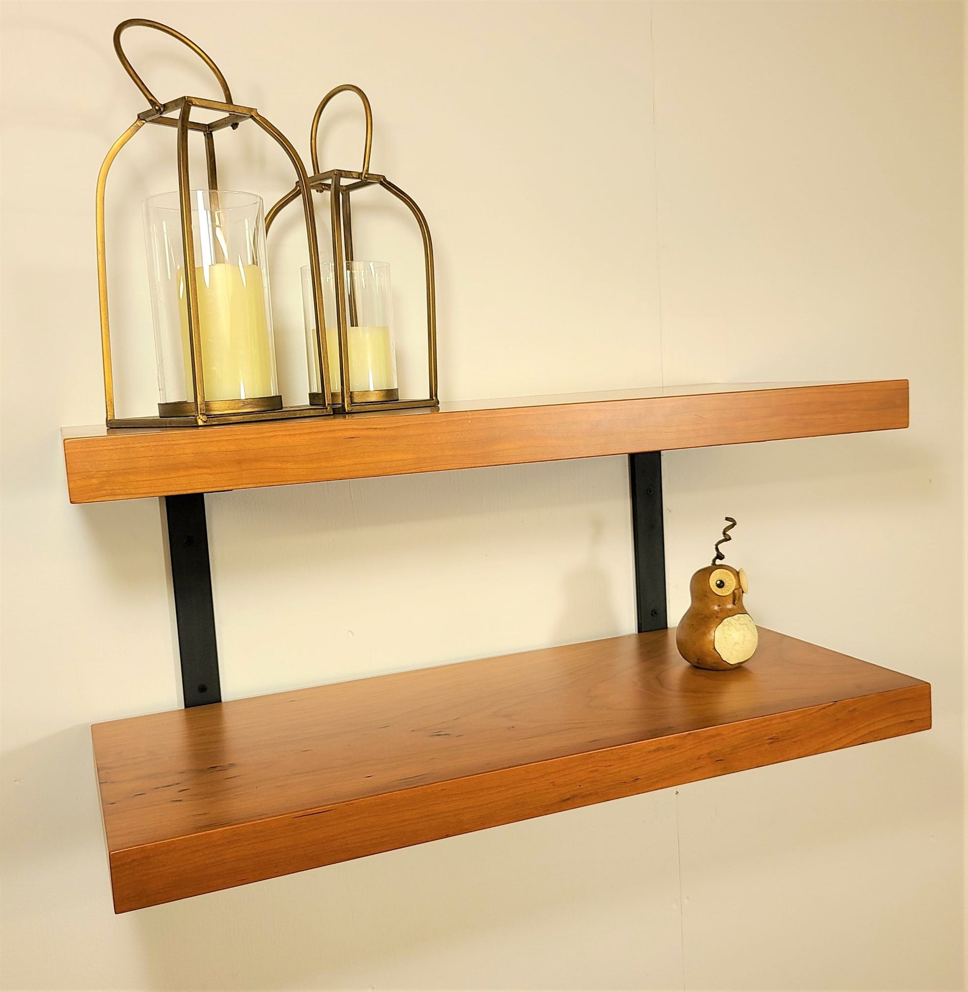 wood floating shelves custom made floating shelves made from solid cherry wood