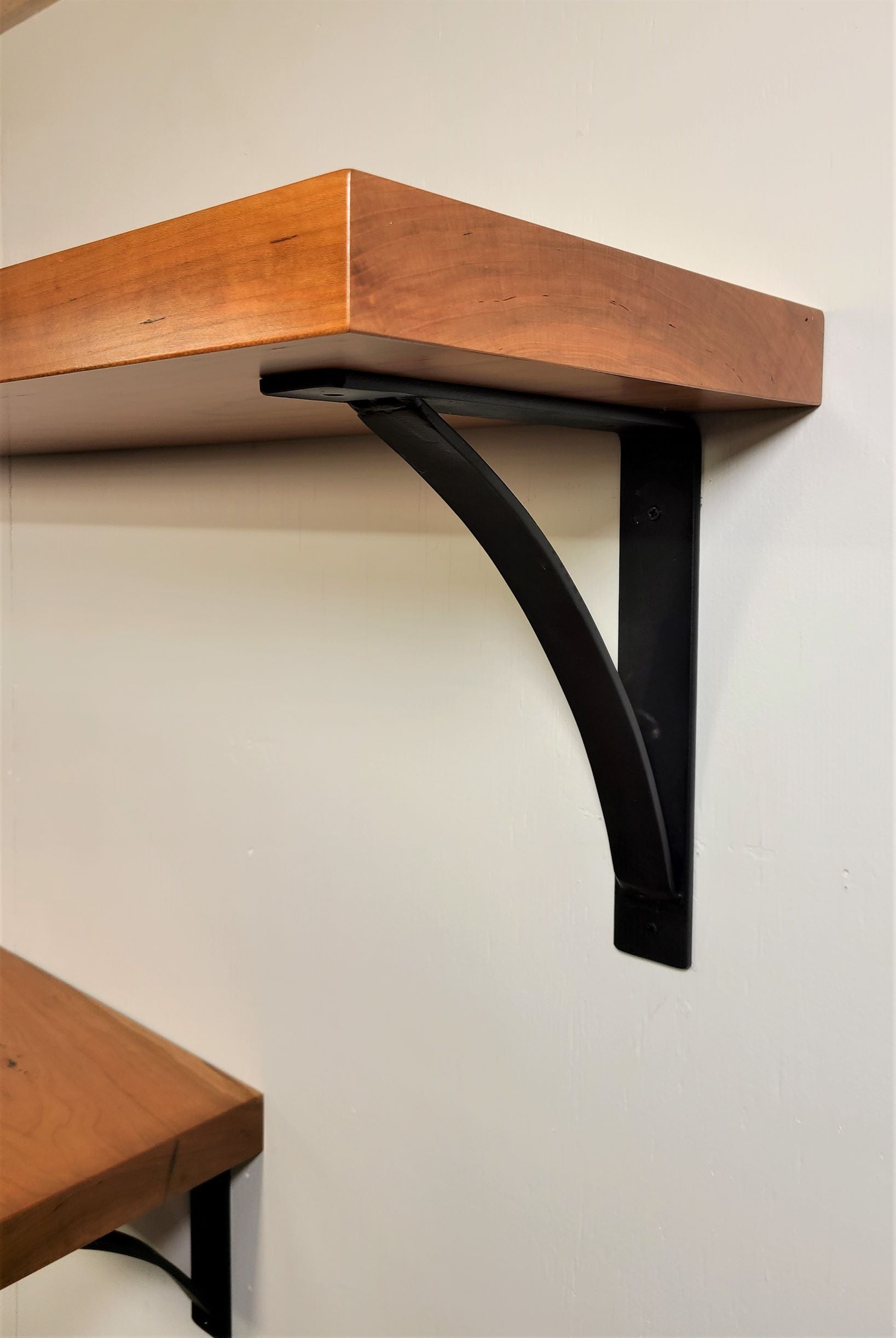 rustic wood floating shelves for kitchen