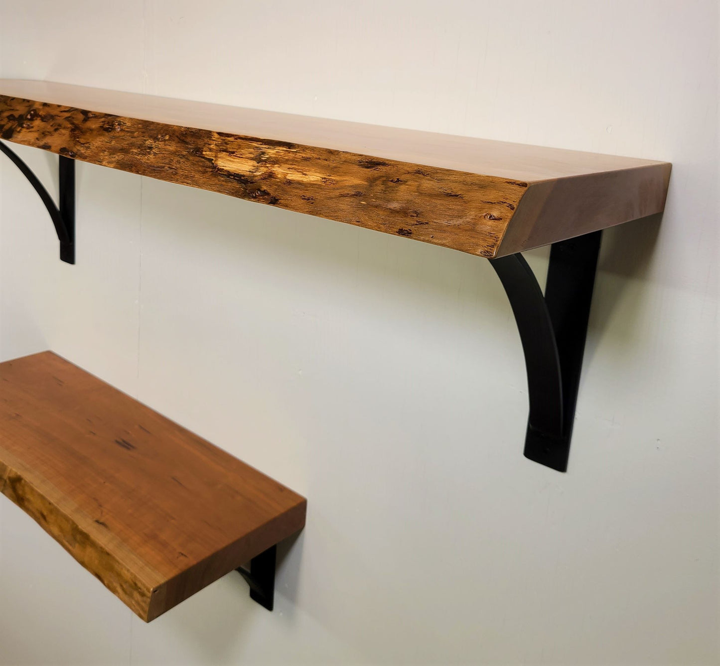custom rustic floating shelves