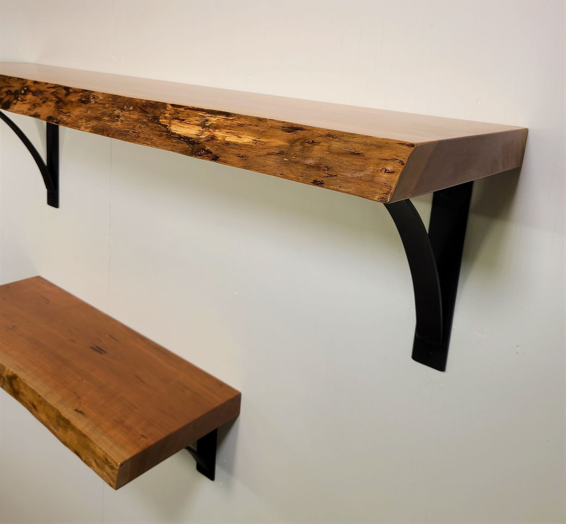 custom rustic floating shelves