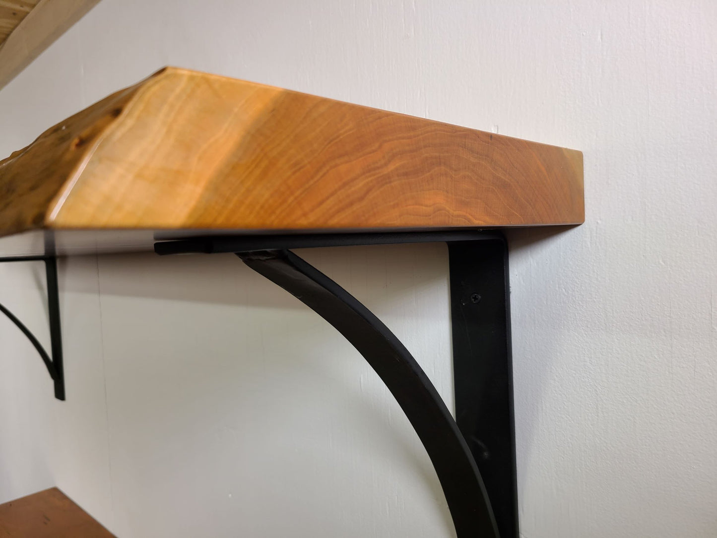 wood wall shelf rustic live edge shelf