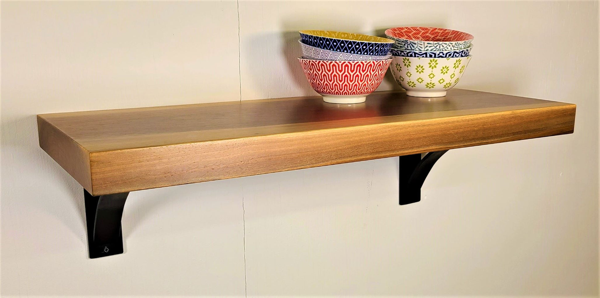 modern floating shelves solid walnut wood floating shelf