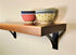 Kettle Creek Black Walnut Flat-Edge "Arch Bracket" Shelf Kit