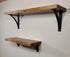 Kettle Creek Black Walnut Flat-Edge "Arch Bracket" Shelf Kit