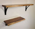 Kettle Creek Black Walnut Flat-Edge "Arch Bracket" Shelf Kit