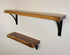 Kettle Creek Black Walnut Live-Edge "Arch Bracket" Shelf Kit