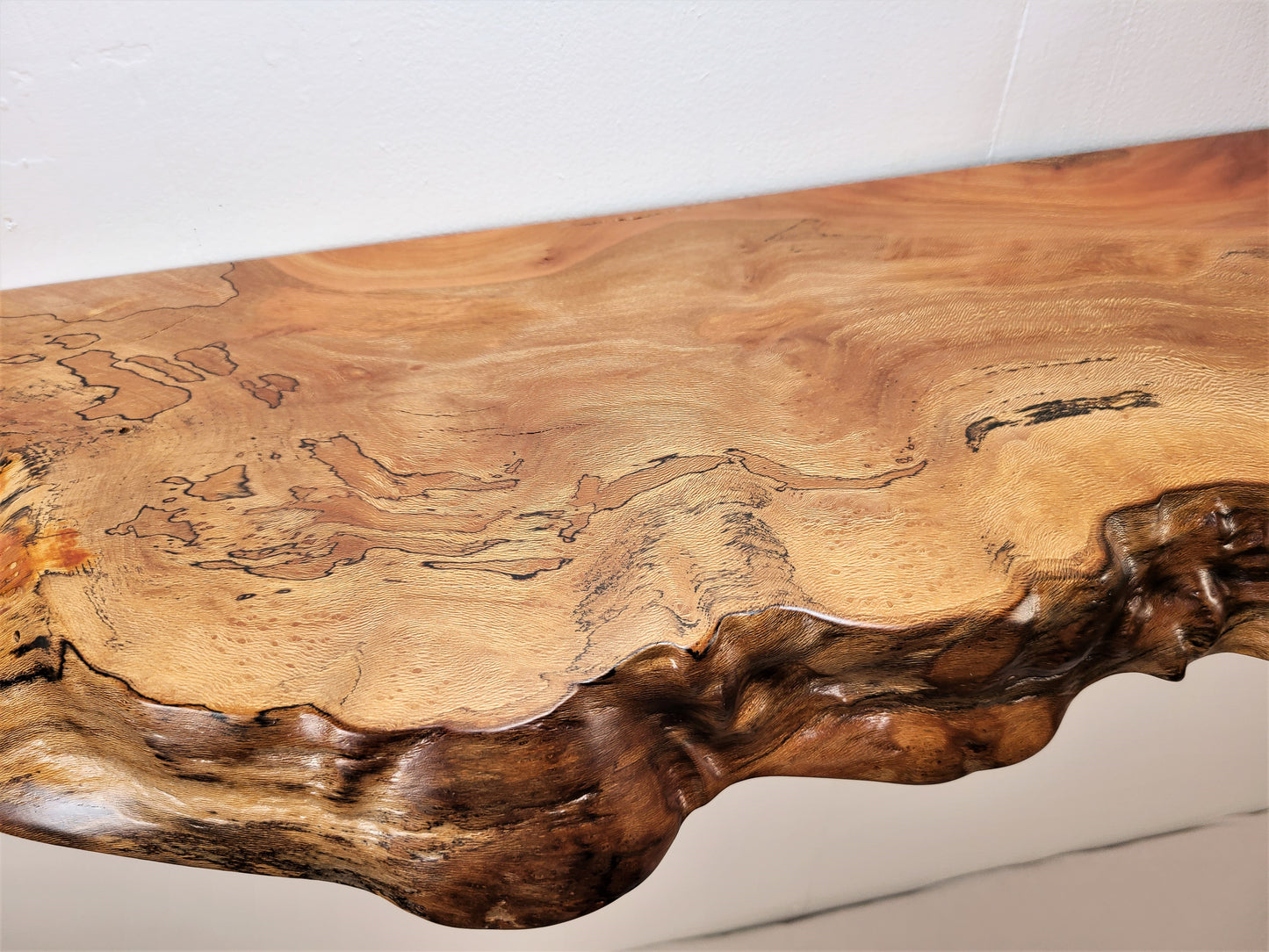 live edge floating shelf, sycamore wood floating shelf