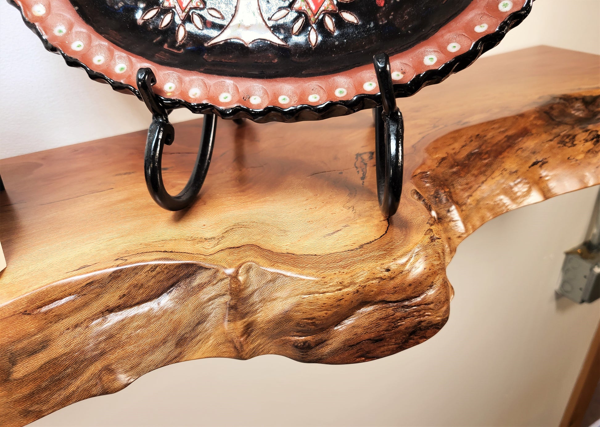sycamore wood live edge floating shelf floating shelf bracket included 
