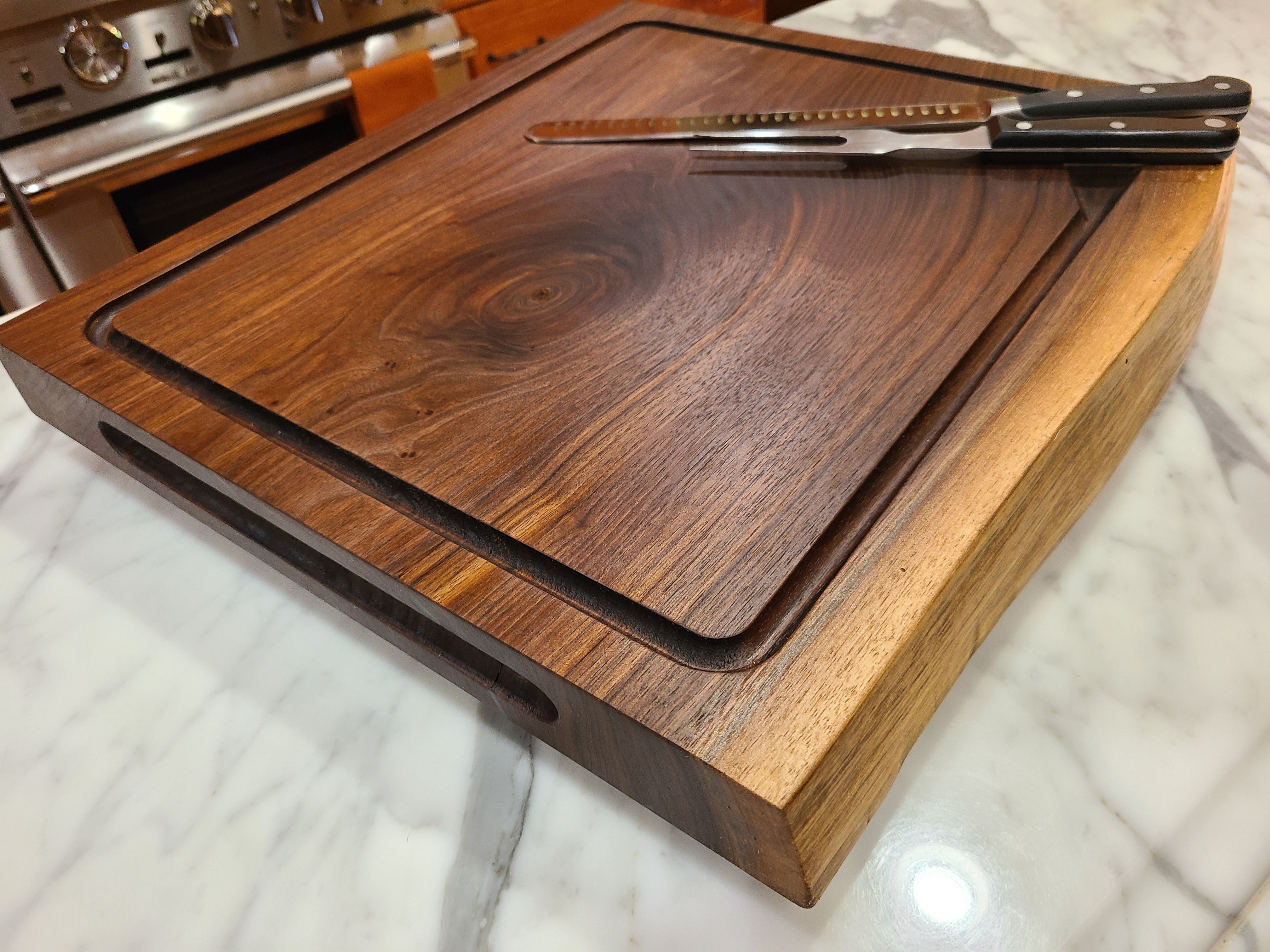 ZimBoard Live-Edge  Black Walnut "Slicer" Cutting Board