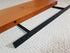 ZimBoards steel bracket for floating shelf  shown from back