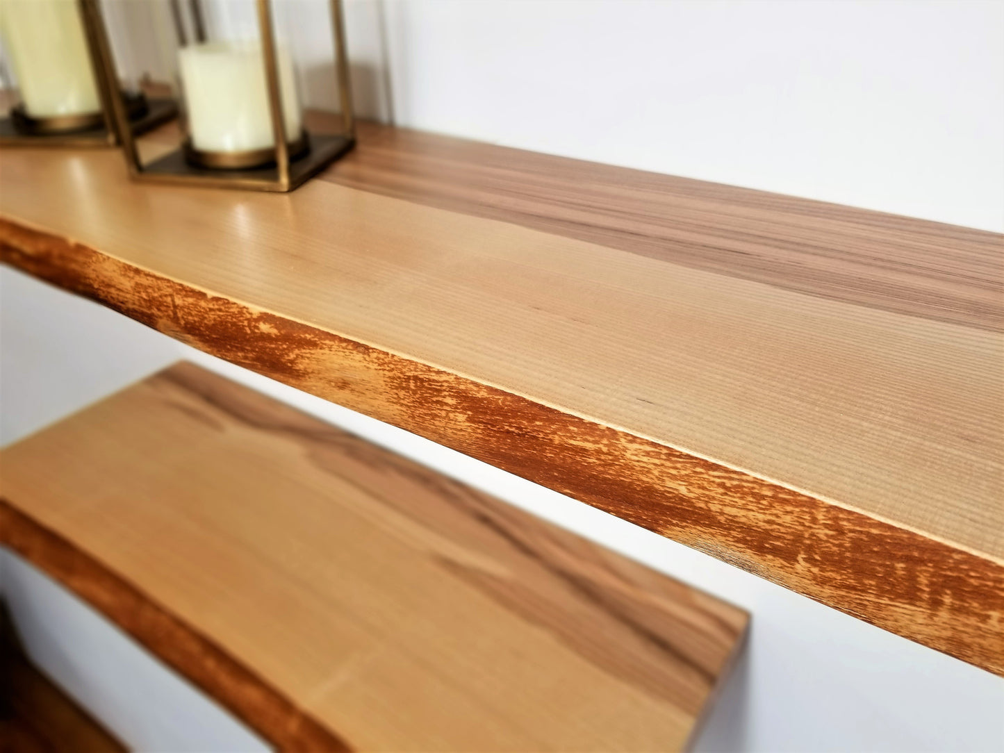 Live Edge Ash wood floating shelf