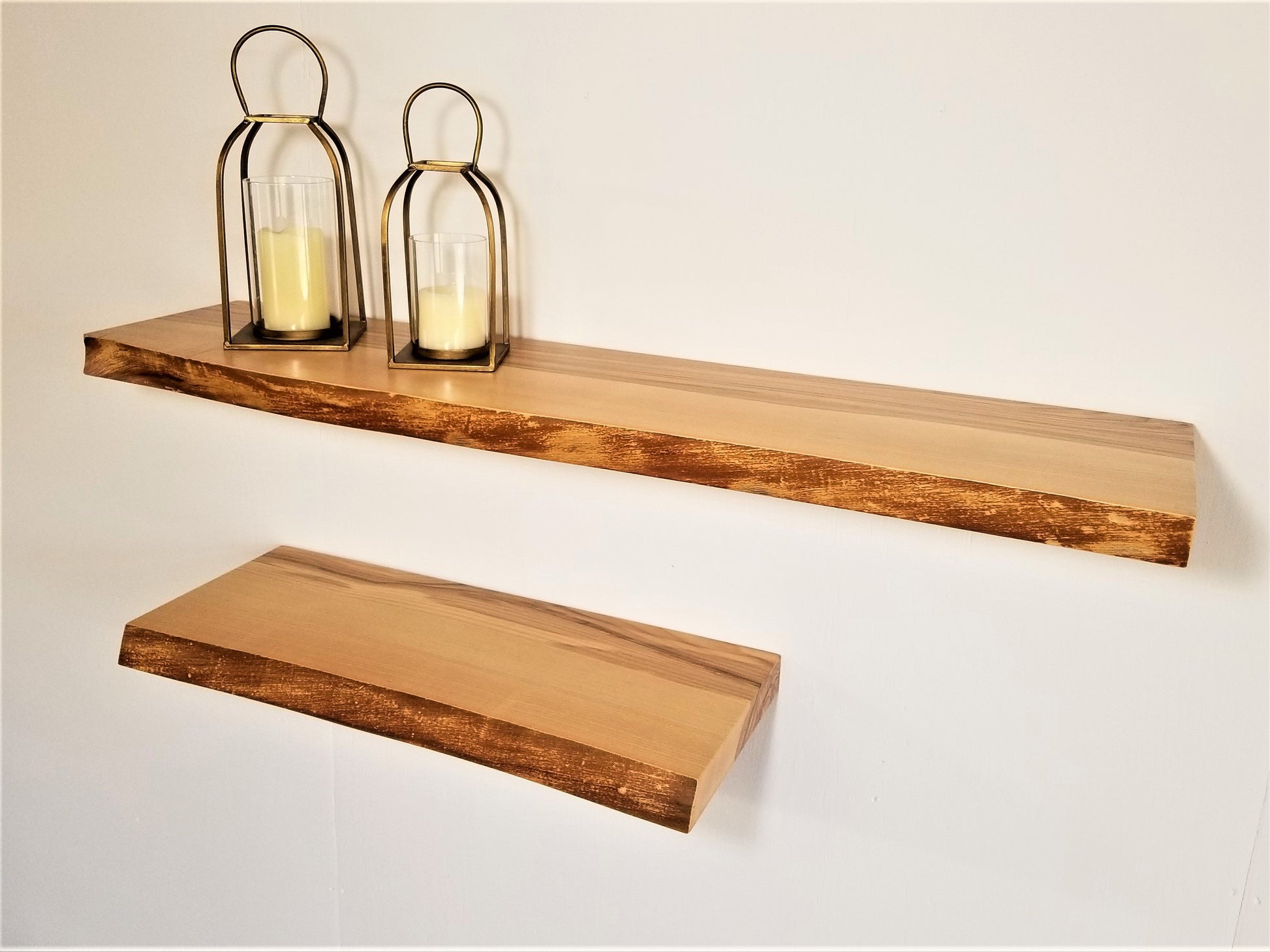 ZimBOARDS ASH LIVE-EDGE FLOATING SHELVES - Shelf