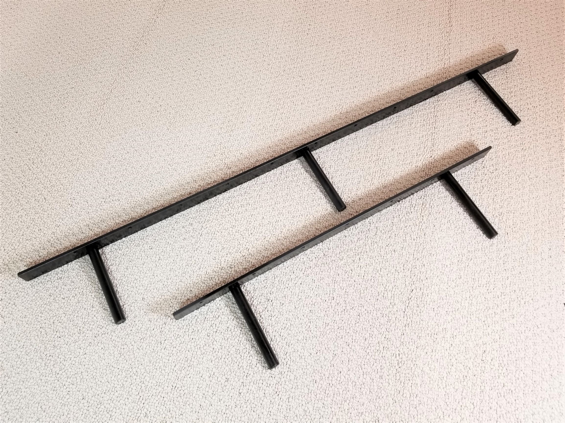 ZimBOARDS Solid Solid Wild Cherry Live-Edge Floating Shelves